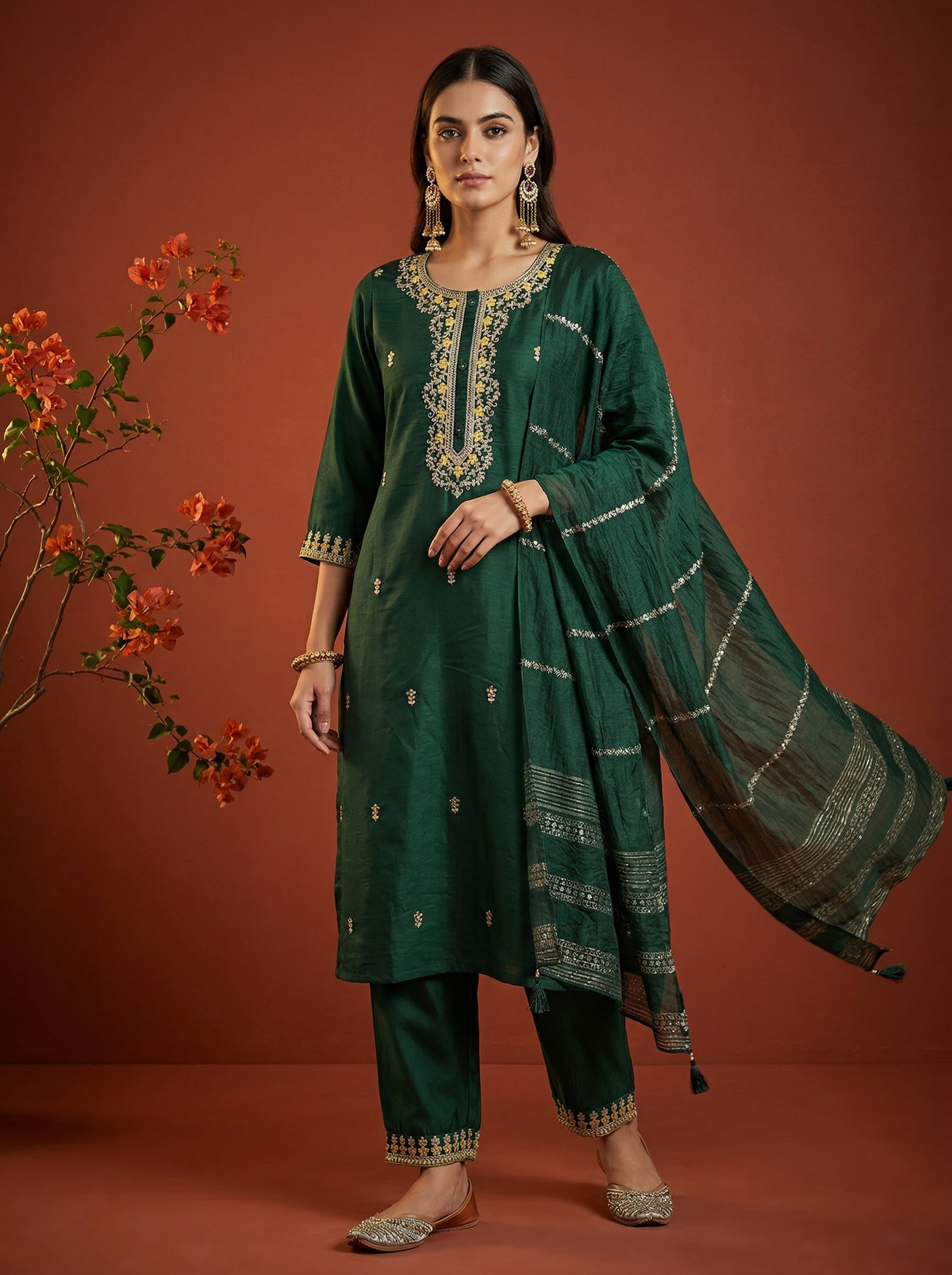 green-chinnon-embroidered-kurta-set-with-dupatta-489-cc