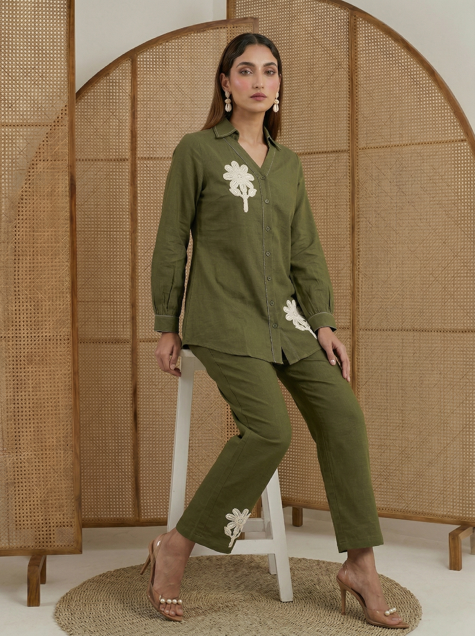 dark-green-pure-cotton-embroidered-butta-straight-co-ord-set
