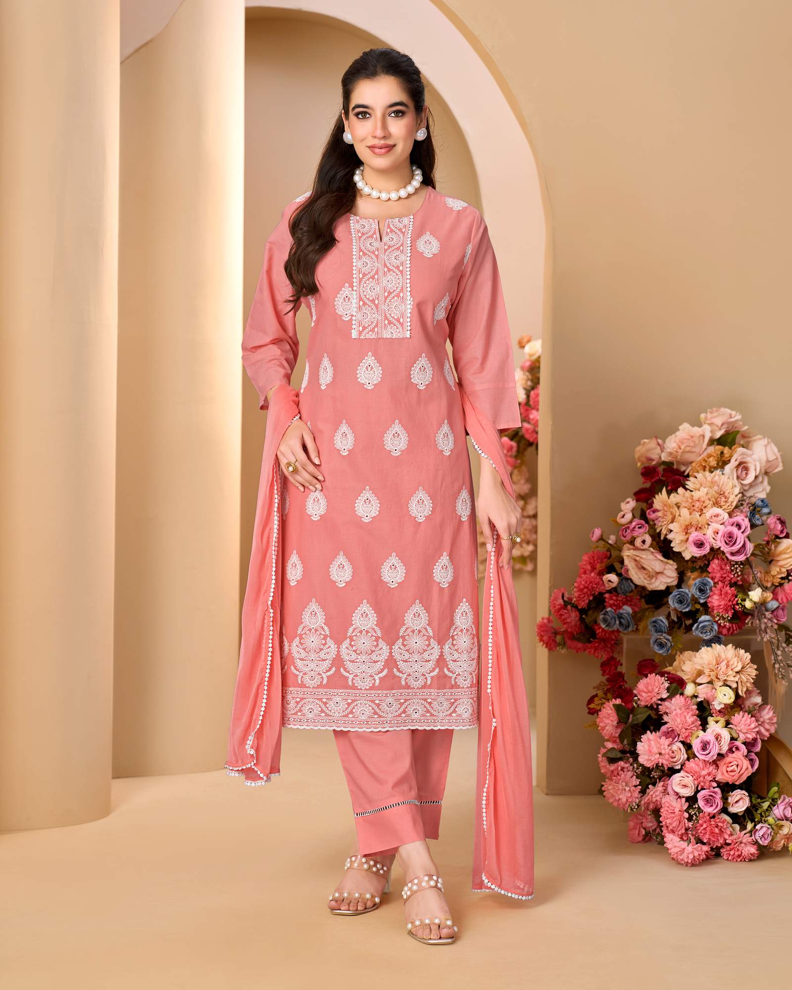 orange-pure-cotton-schiffli-embroidered-straight-kurta-set-dupatta