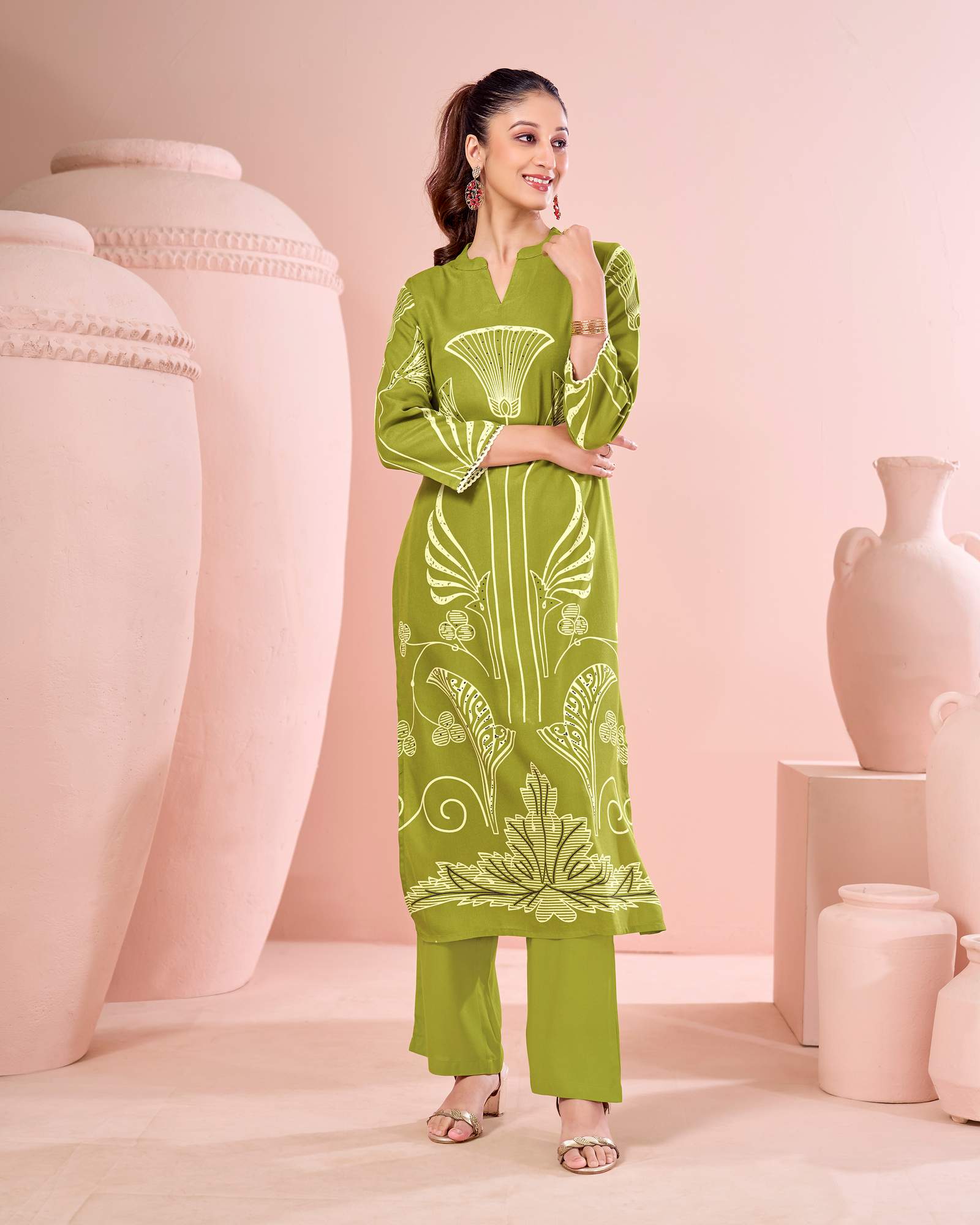 green-viscose-rayon-printed-straight-co-ord-set