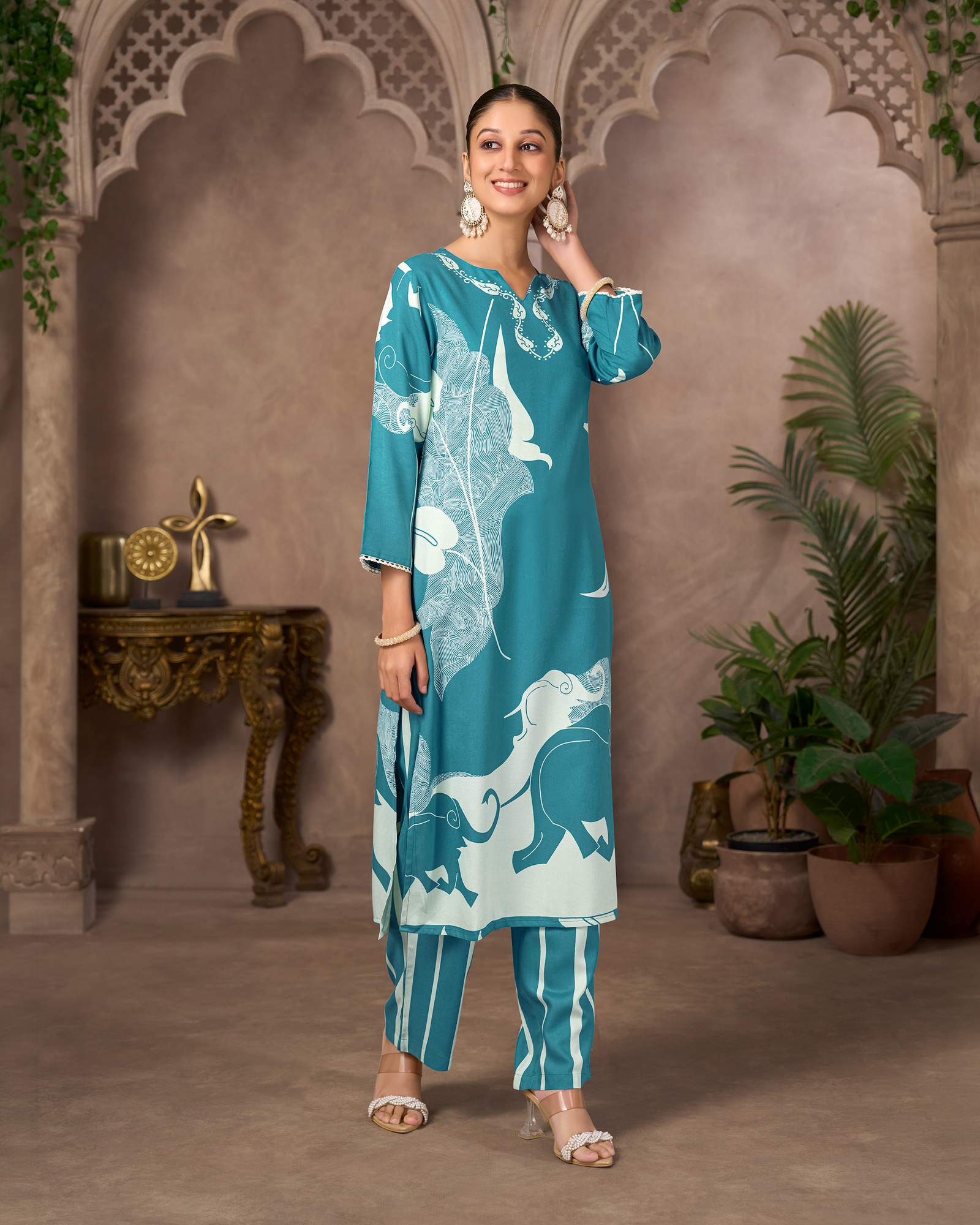 turquoise-blue-viscose-rayon-printed-straight-co-ord-set