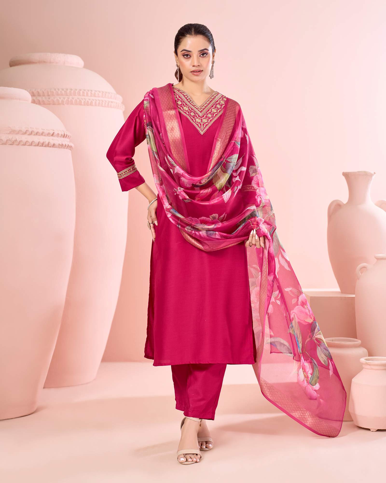 women-pink-cotton-blend-embroidered-straight-kurta-with-pant-organza-jacquard-printed-dupatta