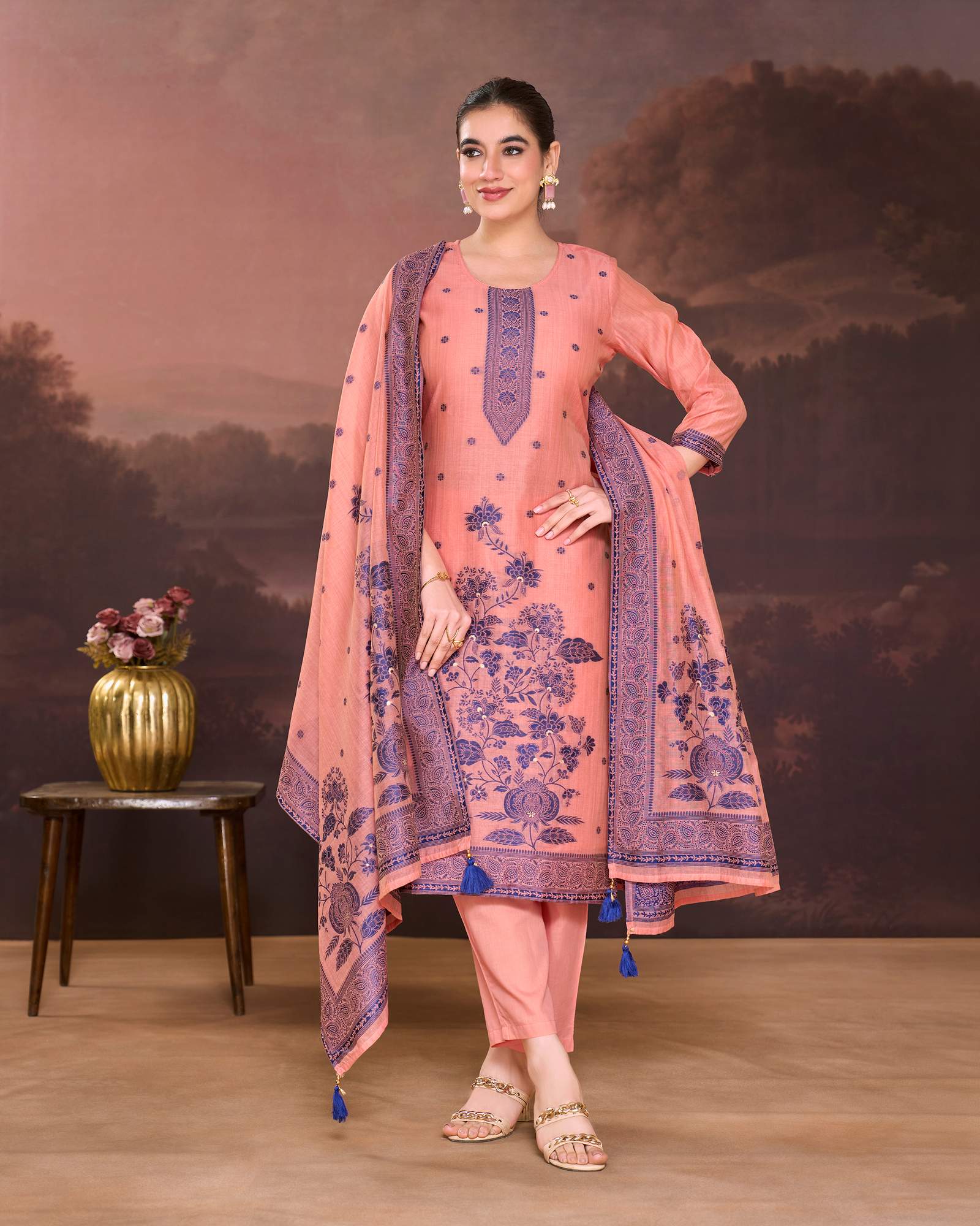 pink-jacquard-art-silk-kurta-set-with-cotton-bottom-silk-blend-dupatta