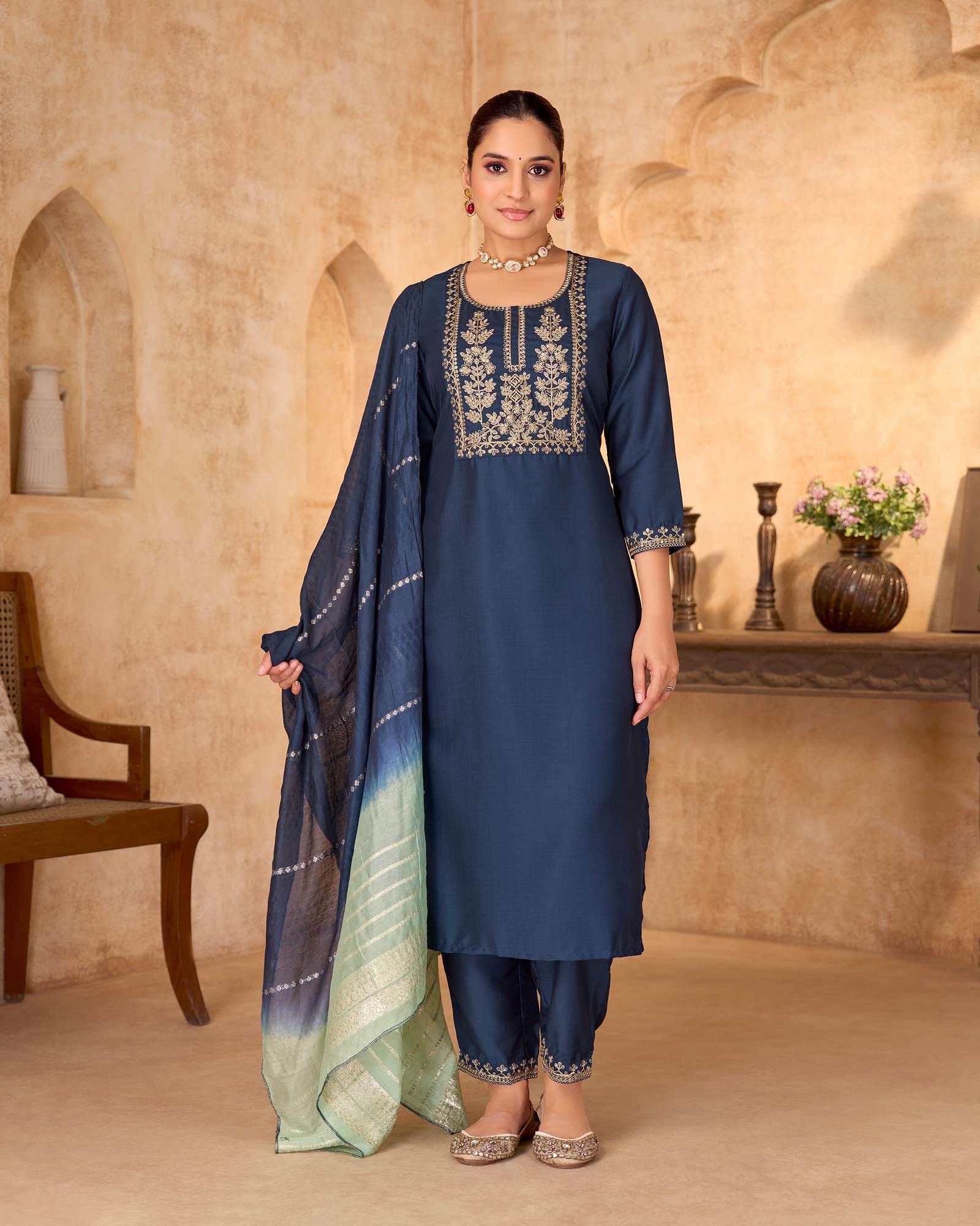 blue-cotton-blend-embroidered-kurta-pant-with-chanderi-jacquard-dupatta