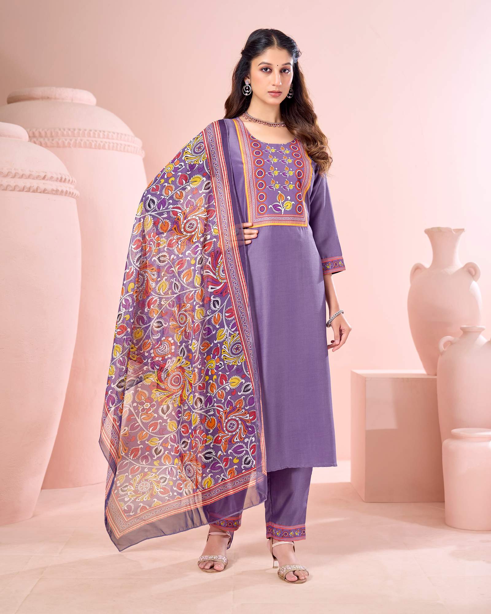 lavender-chinon-printed-kurta-set-with-dupatta