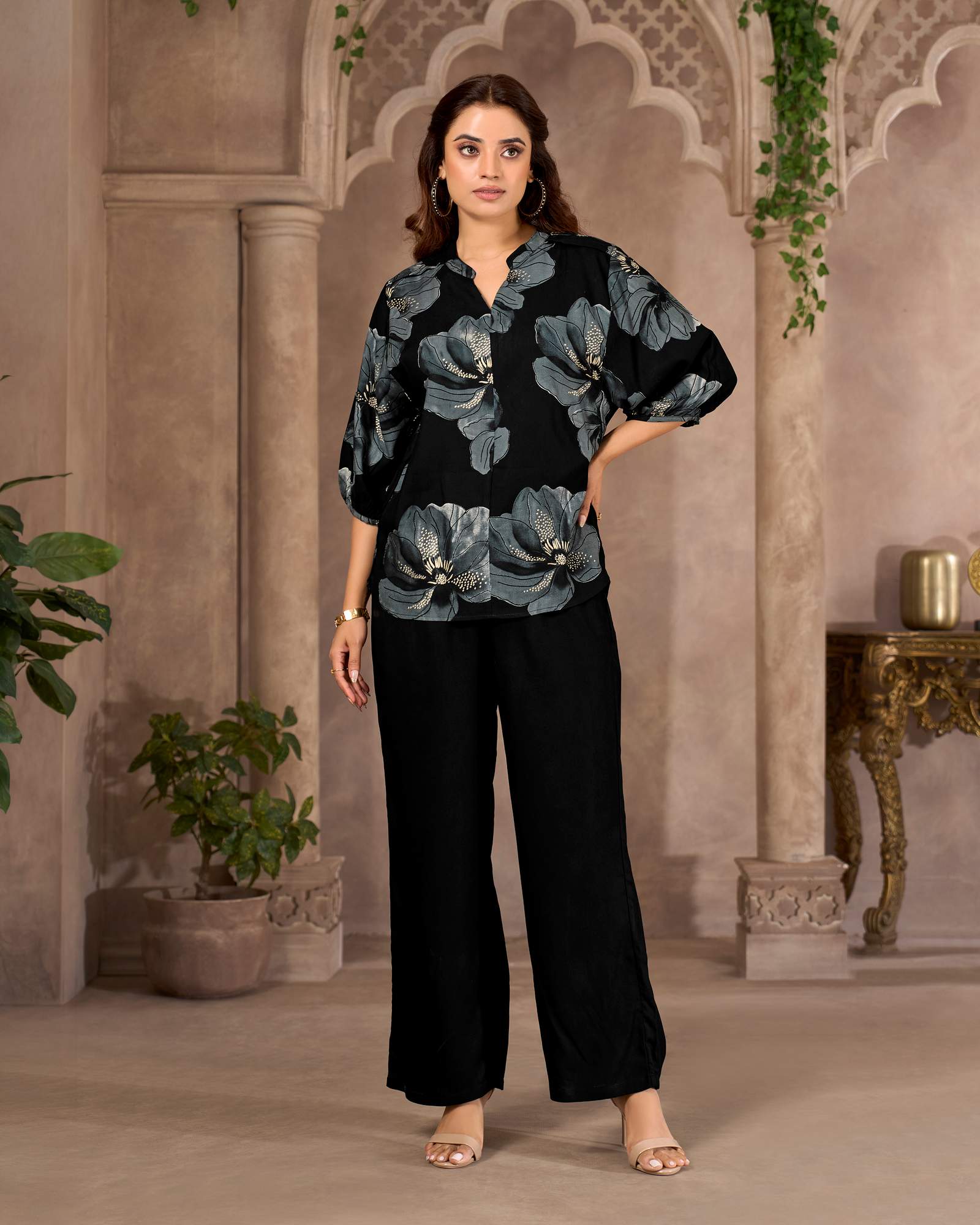 black-viscose-reyon-printed-top-and-pant-co-ord-set