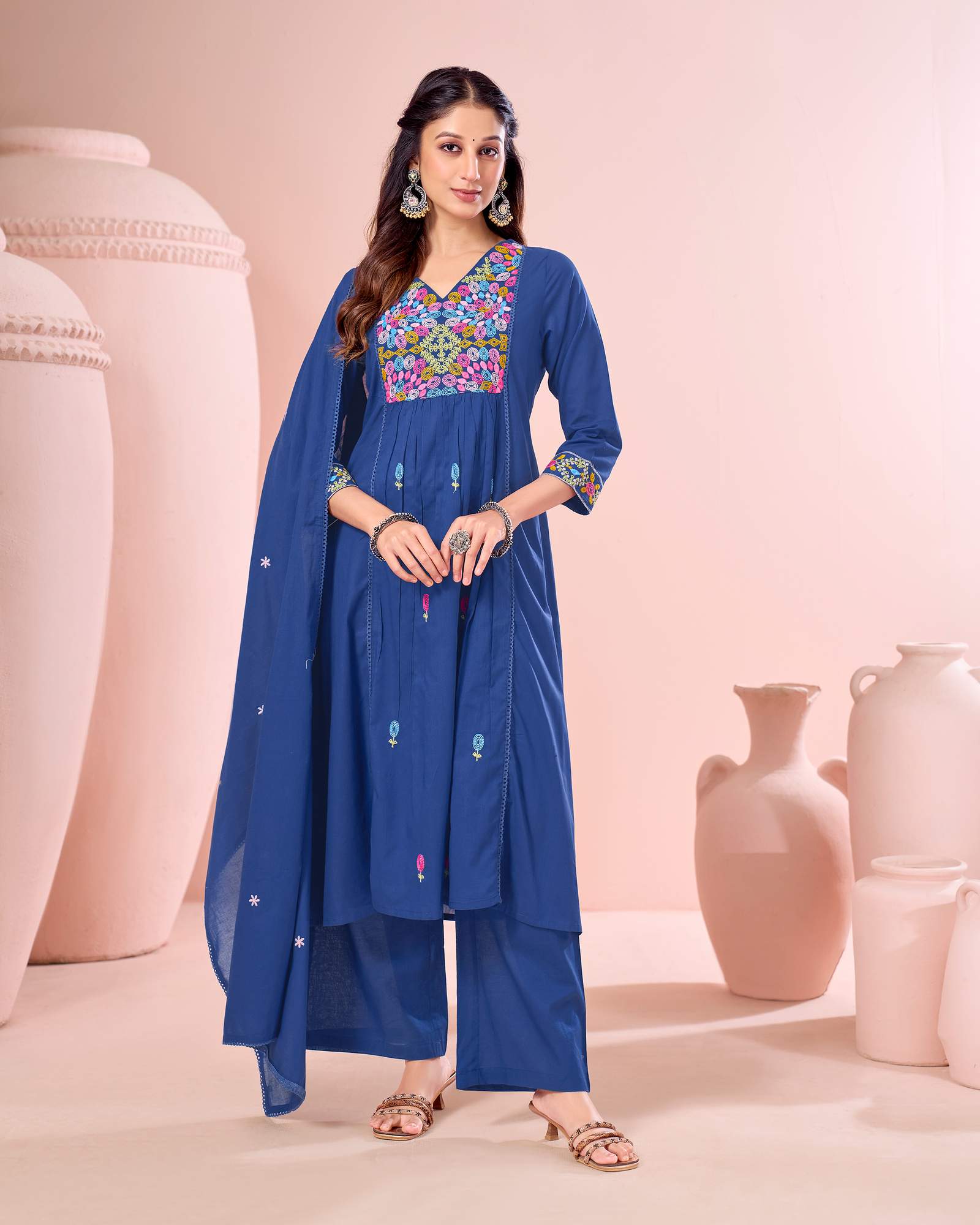 womens-navy-blue-pure-cotton-embroidered-kurta-set-with-dupatta