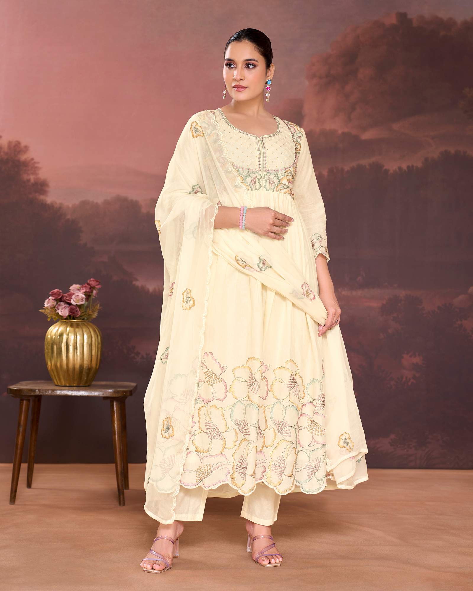 off-white-pure-cotton-embroidered-anarkali-kurta-set-with-dupatta-for-women