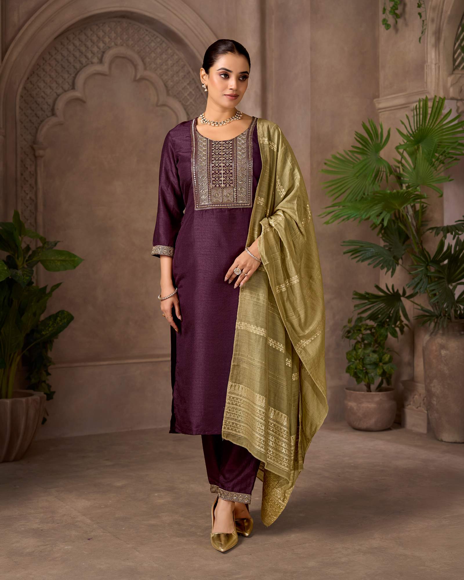 wine-silk-blend-embroidered-kurta-set-with-dupatta-for-women-deksd8043